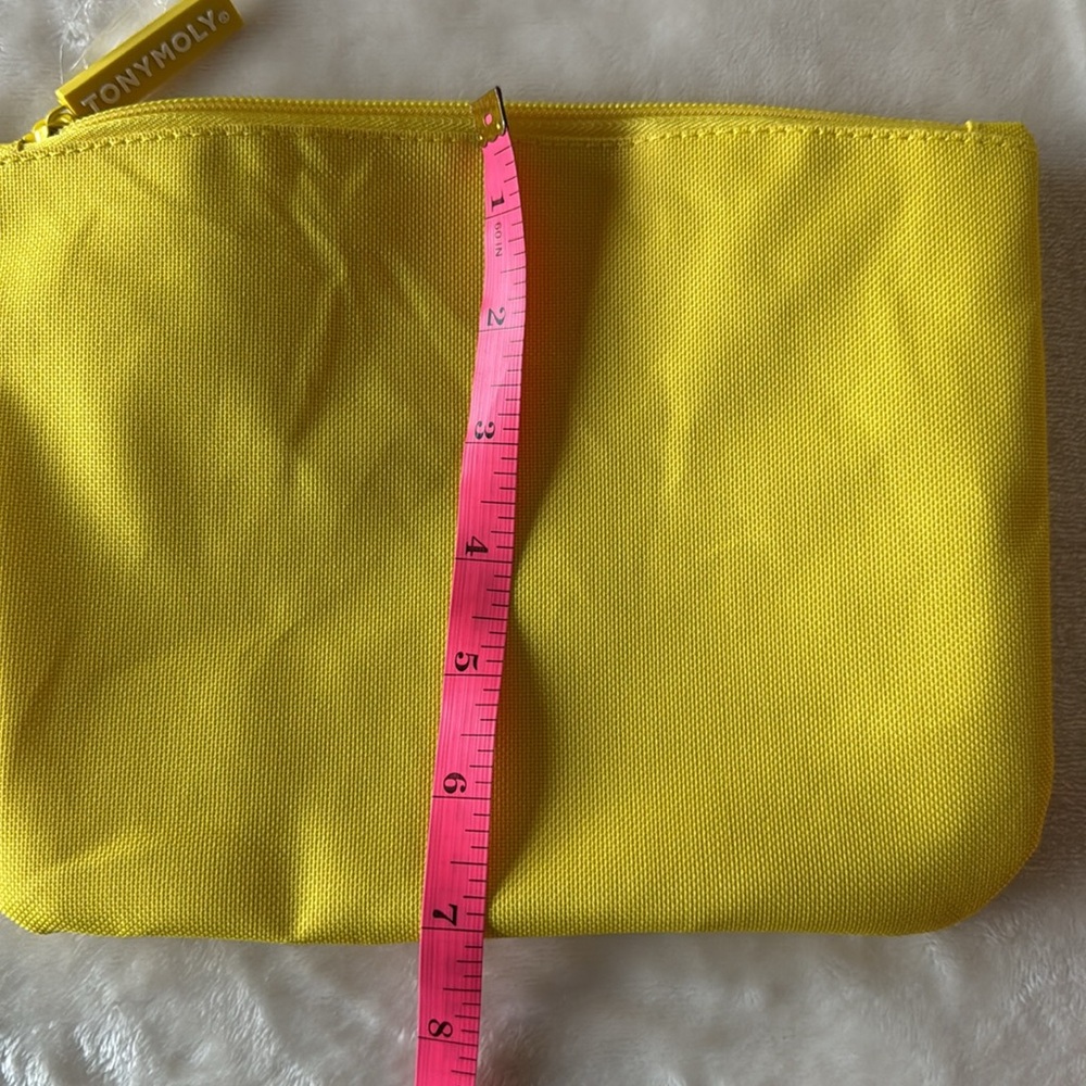 Tonymoly Bright Yellow Brand New Makeup Cosmetic Bag View 3